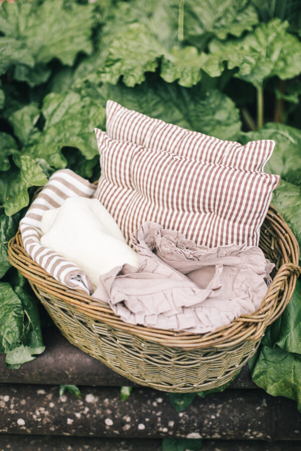 Brown Gingham Handwoven Chair Cushion