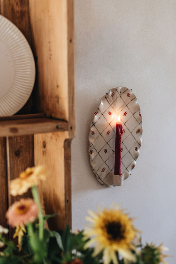 Floral Candle Sconce